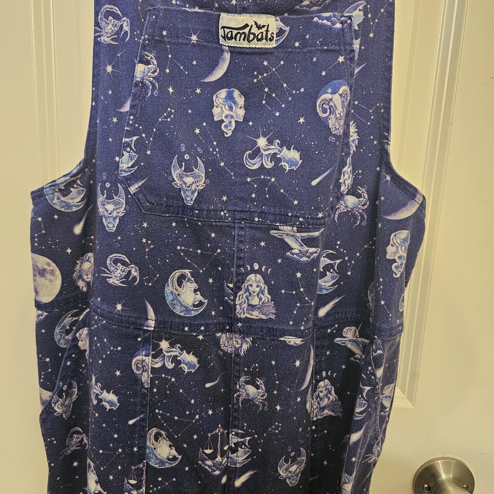 Navy Blue Celestial Women's Jumpsuit - Picture 2 of 2